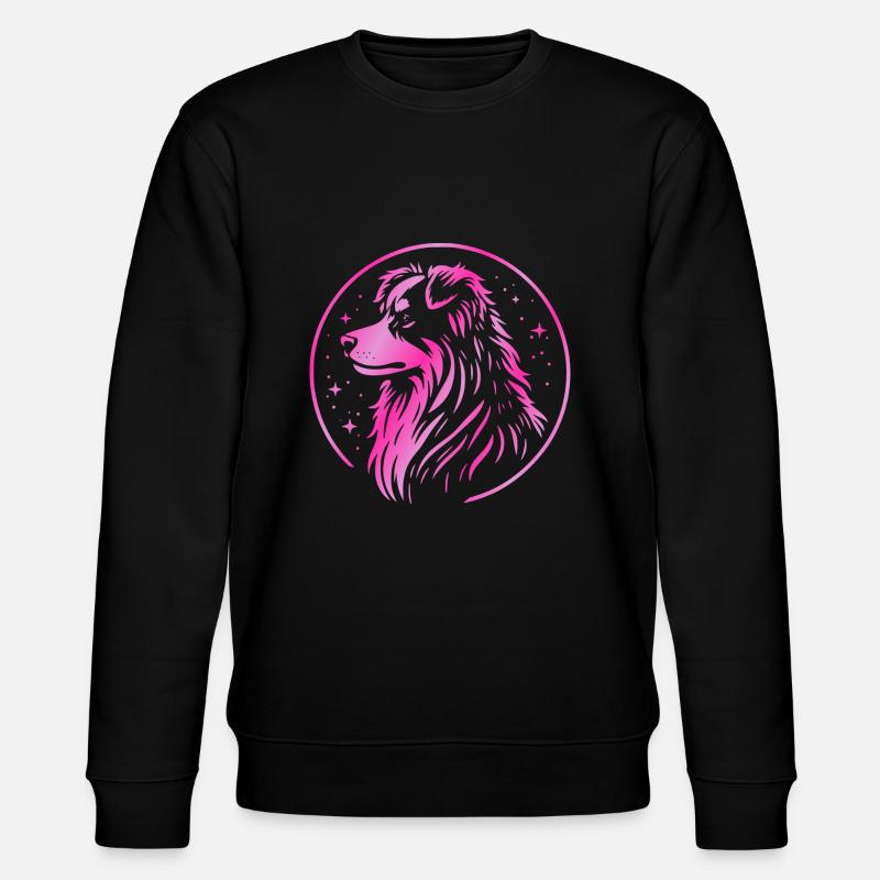 Dream dog Aussie pink - Stanley/Stella CHANGER Unisex Organic Sweatshirt - black