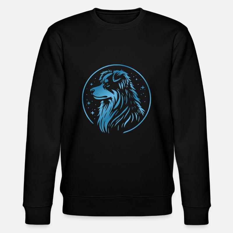 Traumhund Aussie blau - Stanley/Stella Unisex Bio-Sweatshirt CHANGER  - Schwarz