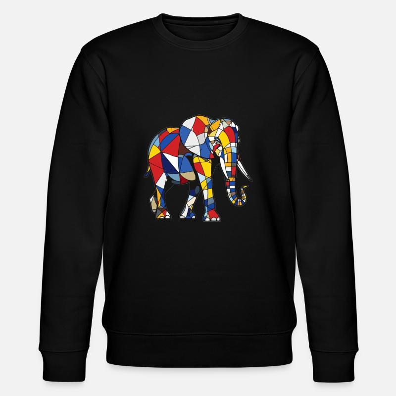 Elefant - Stanley/Stella Unisex Bio-Sweatshirt CHANGER - Schwarz