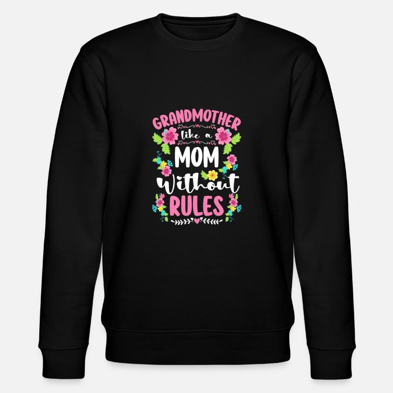 Opa Großmutter Baby - Stanley/Stella Unisex Bio-Sweatshirt CHANGER  - Schwarz