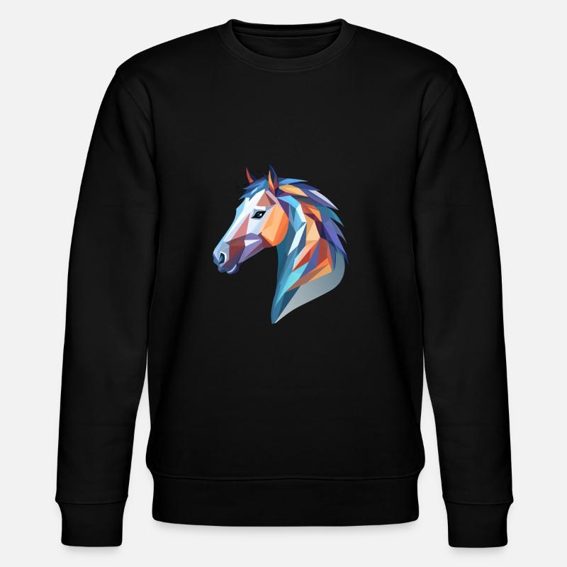 Pferdekopf - Stanley/Stella Unisex Bio-Sweatshirt CHANGER  - Schwarz