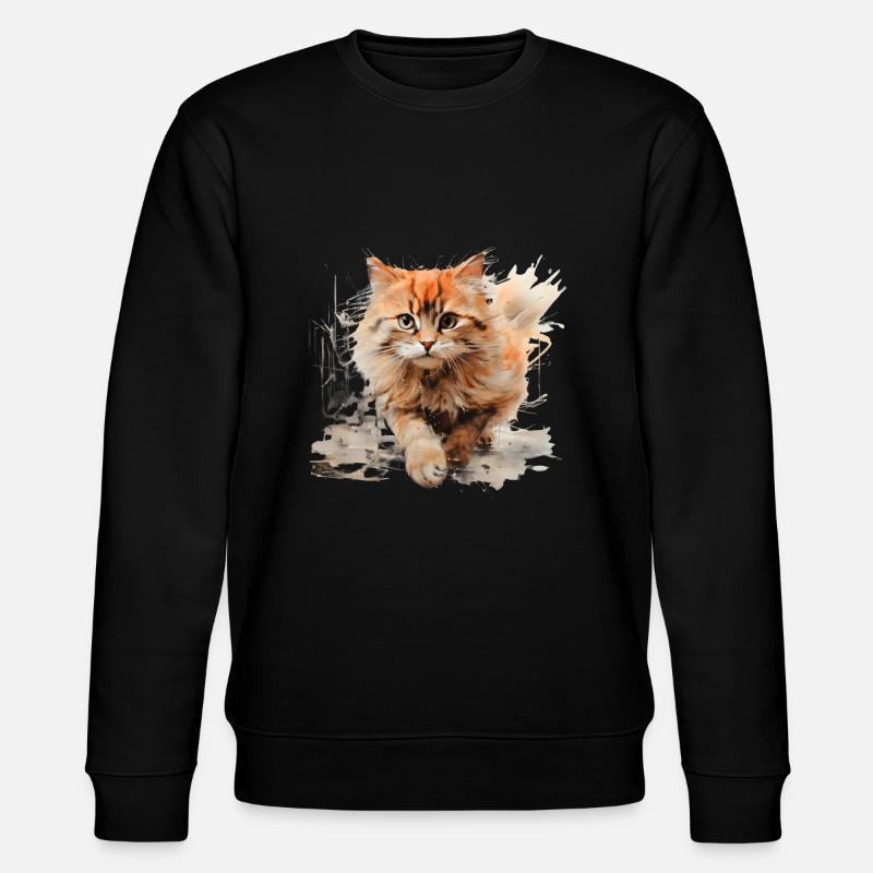 Cute Kitty - Stanley/Stella Unisex Bio-Sweatshirt CHANGER - Schwarz