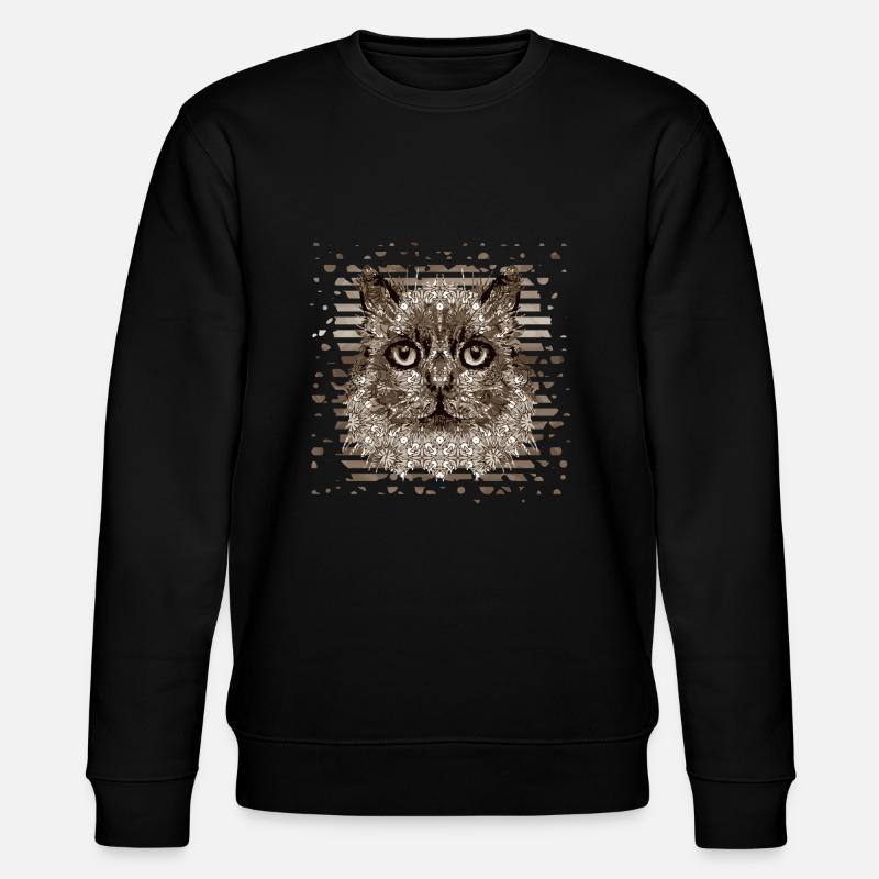 Katze - Stanley/Stella Unisex Bio-Sweatshirt CHANGER  - Schwarz