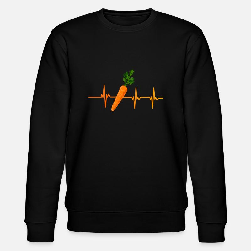 Karottenherzschlag - Stanley/Stella Unisex Bio-Sweatshirt CHANGER  - Schwarz