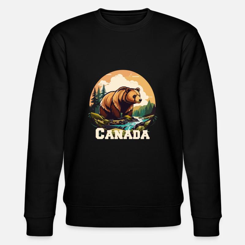 Grizzli du Canada - Sweat bio CHANGER Stanley/Stella Unisexe - noir