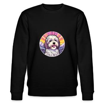 Bichon havanais race Cartoon Kawaii aquarelle - Sweat bio CHANGER Stanley/Stella Unisexe - noir - Devant - Nik (191cm) & Marisol (170cm)