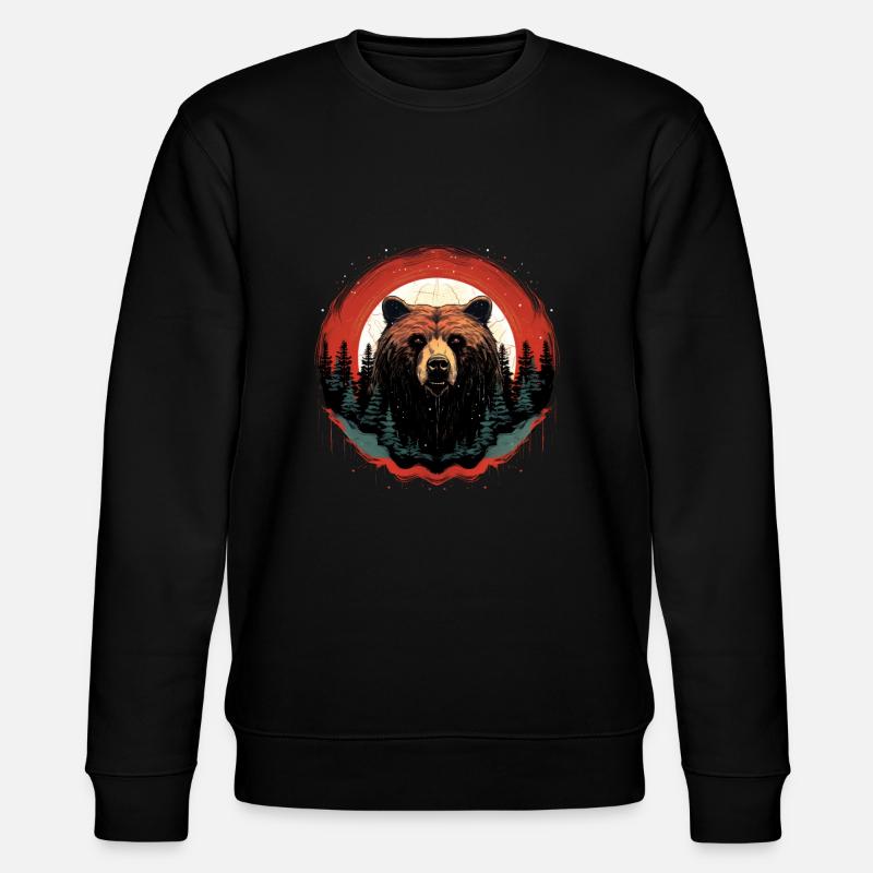 König des Waldes - Stanley/Stella Unisex Bio-Sweatshirt CHANGER  - Schwarz