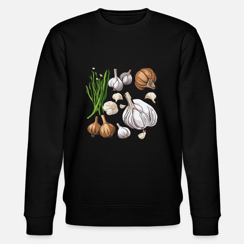 Garlic Gift Gift Idea - Stanley/Stella CHANGER Unisex Organic Sweatshirt - black
