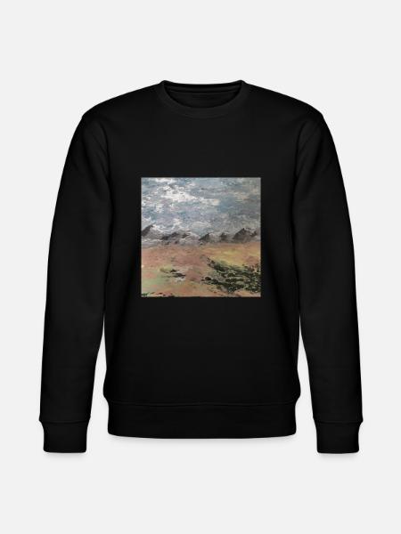 Landschaft mit Bergen - Stanley/Stella Unisex Bio-Sweatshirt CHANGER - Schwarz
