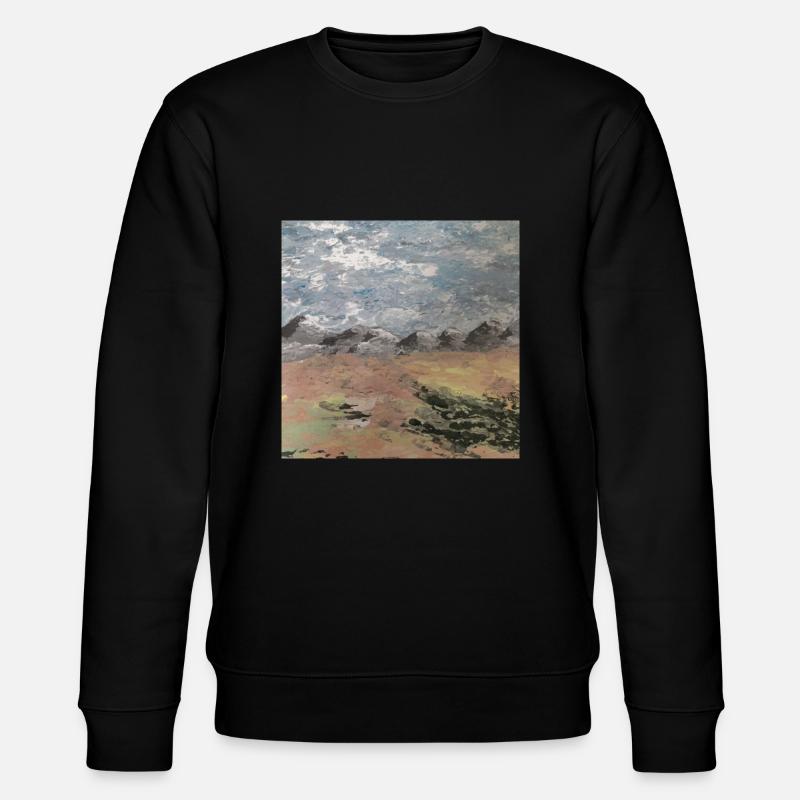 Landschaft mit Bergen - Stanley/Stella Unisex Bio-Sweatshirt CHANGER  - Schwarz