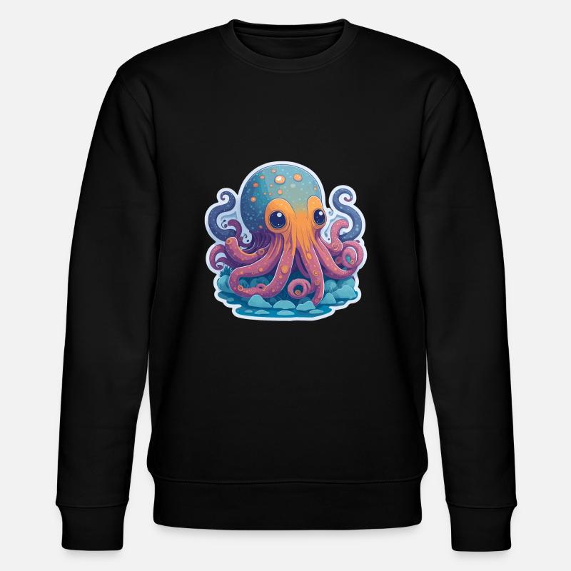Octopus - Stanley/Stella Unisex Bio-Sweatshirt CHANGER  - Schwarz