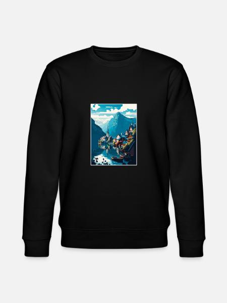 Hallstättersee Alpine Bergkulisse - Stanley/Stella Unisex Bio-Sweatshirt CHANGER - Schwarz