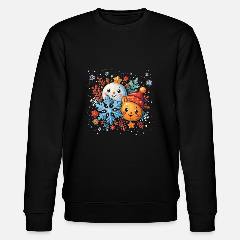 joyeux flocons de neige - Sweat bio CHANGER Stanley/Stella Unisexe - noir