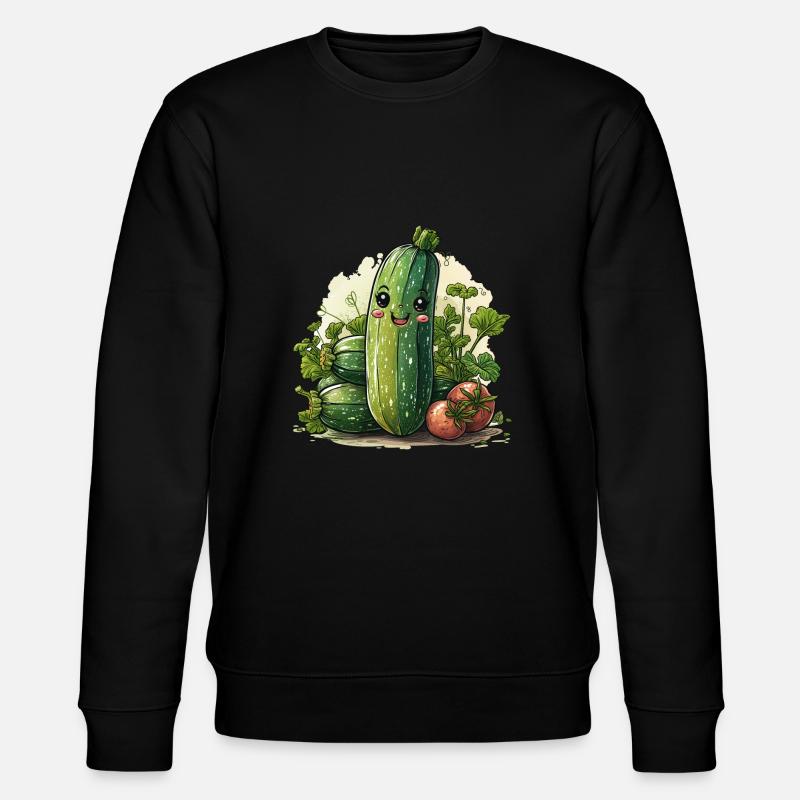 Zucchini comic style - Stanley/Stella CHANGER Unisex Organic Sweatshirt - black