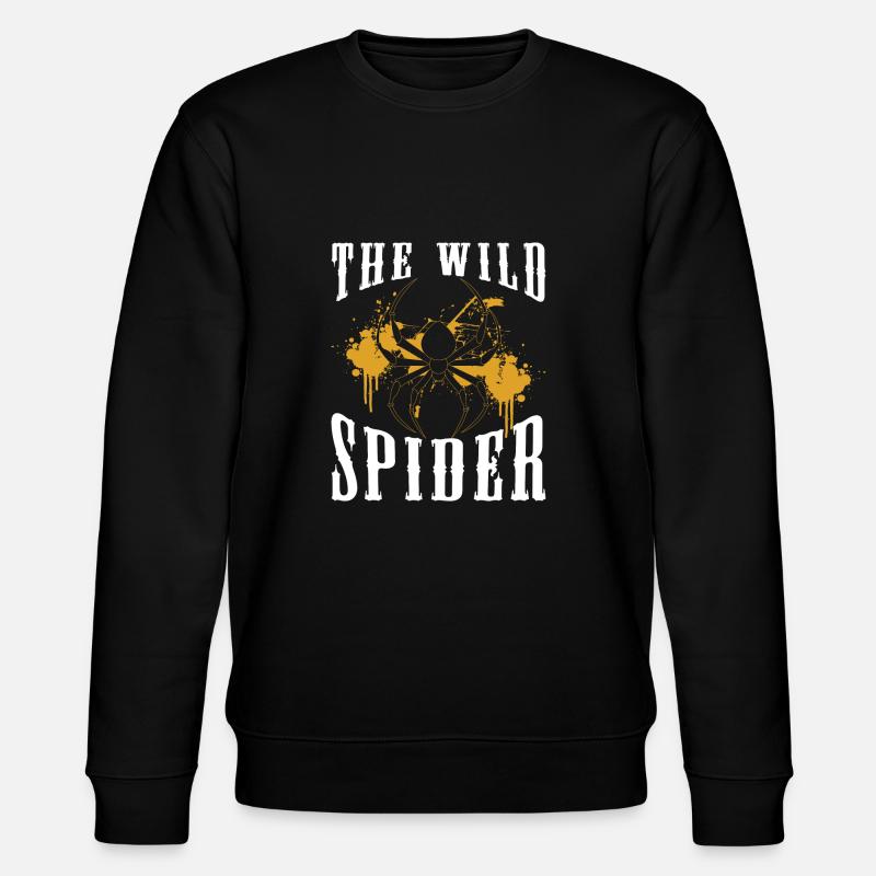 Cobweb, Nature, Fishnet, Silk Threads - Stanley/Stella CHANGER Unisex Organic Sweatshirt - black