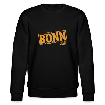 Bonn 0228 Vorwahl - Stanley/Stella Unisex Bio-Sweatshirt CHANGER  - Schwarz - Vorne - Nik (191cm) & Marisol (170cm)