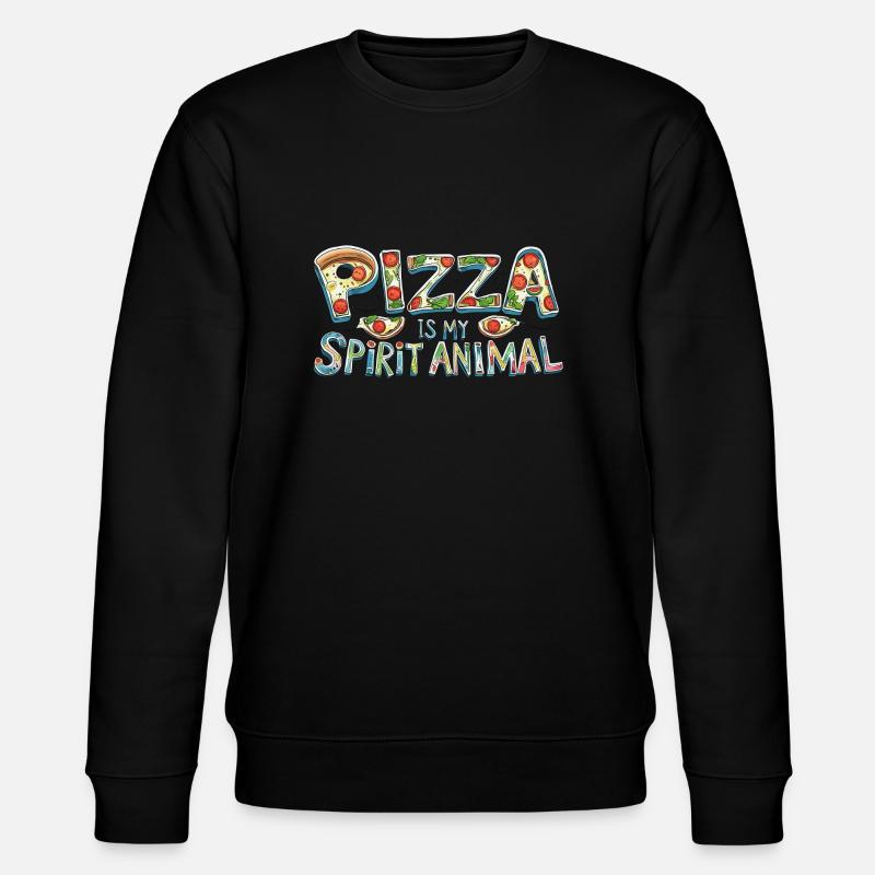 Pizza Love - Stanley/Stella Unisex Bio-Sweatshirt CHANGER  - Schwarz