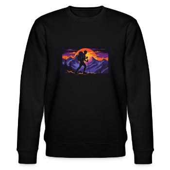 WANDERER - Stanley/Stella Unisex Bio-Sweatshirt CHANGER  - Schwarz - Vorne - Nik (191cm) & Marisol (170cm)