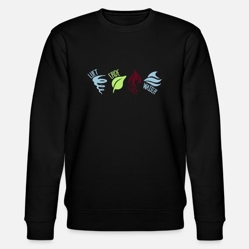 Die 4 Elemente (DEUTSCH) - Stanley/Stella Unisex Bio-Sweatshirt CHANGER - Schwarz