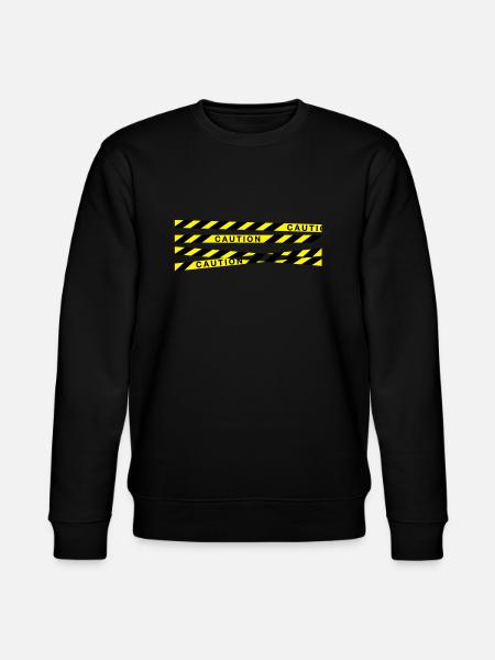 caution_f2 - Stanley/Stella CHANGER Unisex Organic Sweatshirt - black