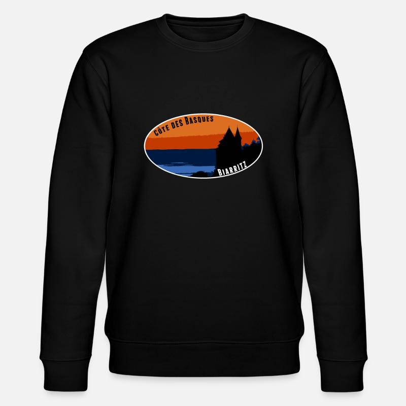 Côte des Basques Biarritz - Stanley/Stella CHANGER Unisex Organic Sweatshirt - black
