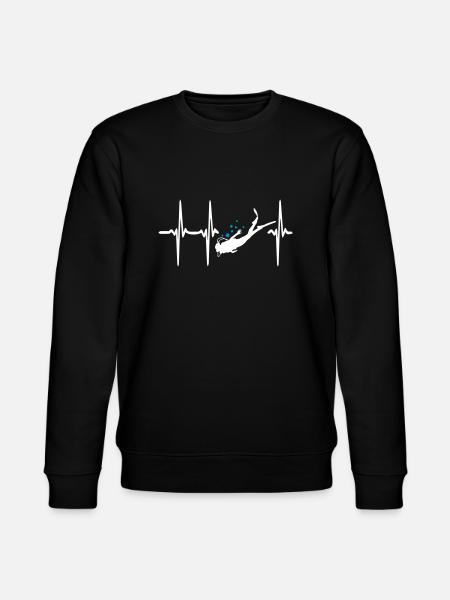 Heart Beat Diving - Stanley/Stella Unisex Bio-Sweatshirt CHANGER - Schwarz