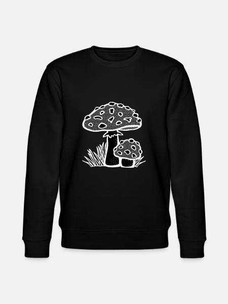 mushroom - Stanley/Stella CHANGER Unisex Organic Sweatshirt - black