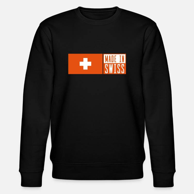 made in swiss - Stanley/Stella Unisex Bio-Sweatshirt CHANGER  - Schwarz