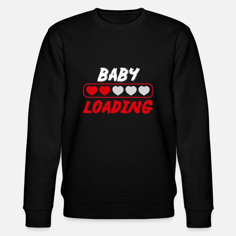 baby loading pregnancy funny gift - Stanley/Stella CHANGER Unisex Organic Sweatshirt - black