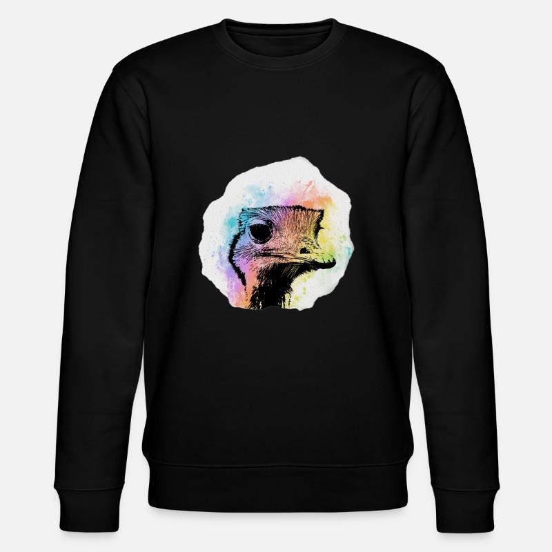 Aquarelle d'émeu - Sweat bio CHANGER Stanley/Stella Unisexe - noir