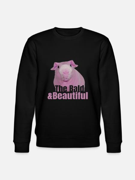 Precioso y calvo conejillo de indias. Un piggy flaco - Sudadera ecológica unisex CHANGER de Stanley/Stella - negro