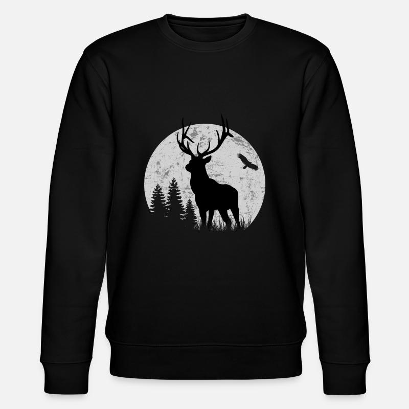 Hirsch - Stanley/Stella Unisex Bio-Sweatshirt CHANGER  - Schwarz