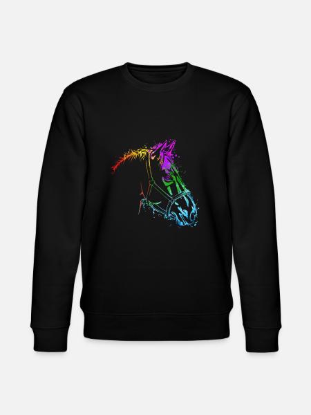 Pferdekopf Bunt Pferd Pferde - Stanley/Stella Unisex Bio-Sweatshirt CHANGER - Schwarz
