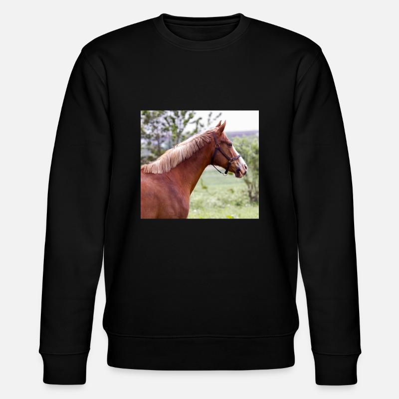 Horse. Pferd. - Stanley/Stella Unisex Bio-Sweatshirt CHANGER  - Schwarz