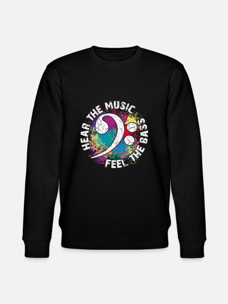 Feel the bass. Bass clef - Stanley/Stella CHANGER Unisex Organic Sweatshirt - black