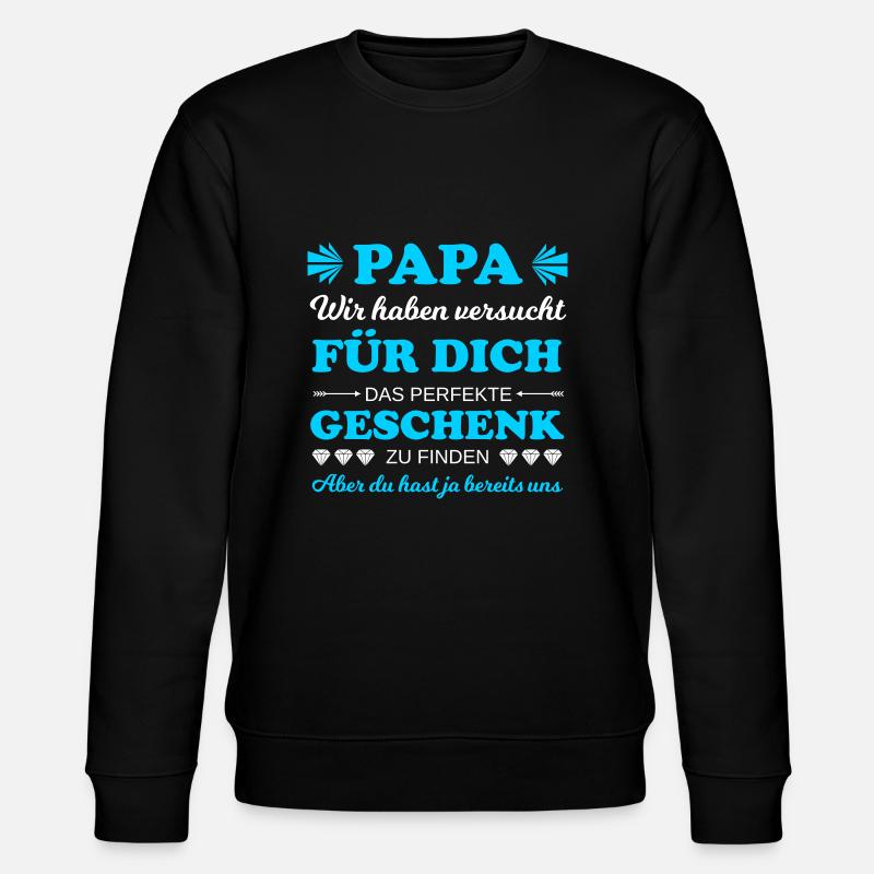 Perfektes Geschenk für Papa - Stanley/Stella Unisex Bio-Sweatshirt CHANGER - Schwarz