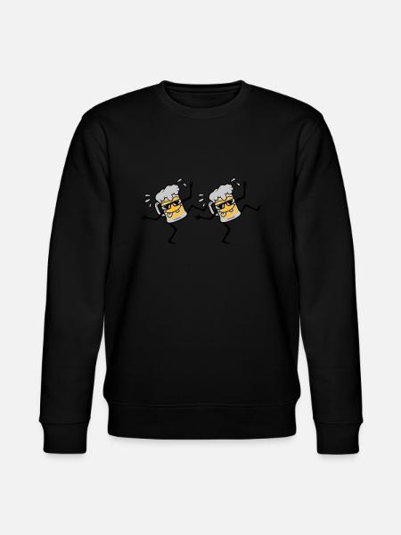 2 dancing party beers - Stanley/Stella CHANGER Unisex Organic Sweatshirt - black