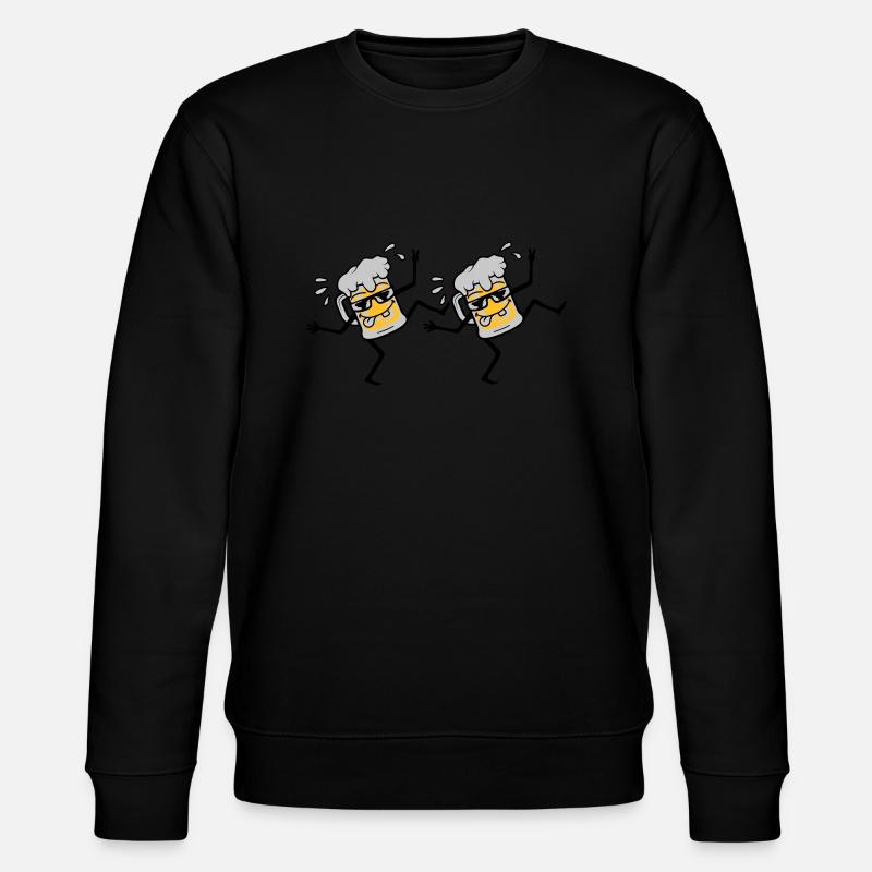 2 dancing party beers - Stanley/Stella CHANGER Unisex Organic Sweatshirt - black