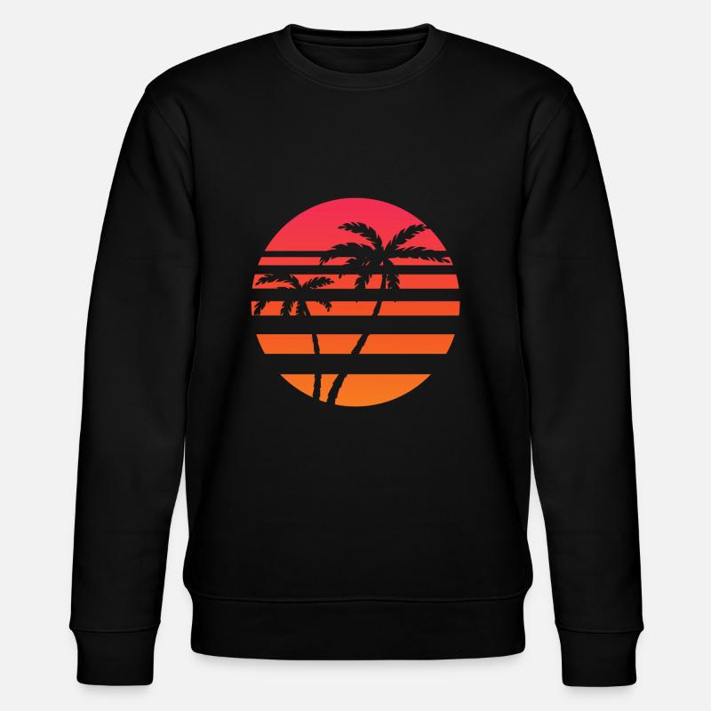 Palmiers | | d’été | soleil Vacances - Sweat bio CHANGER Stanley/Stella Unisexe - noir