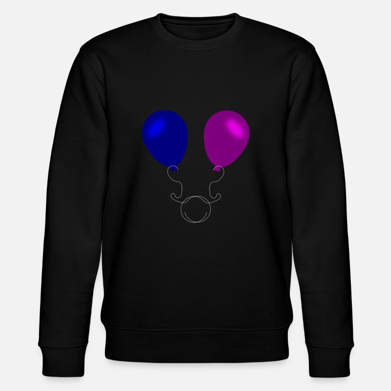 Luftballon, Luftballons, Party, - Stanley/Stella Unisex Bio-Sweatshirt CHANGER  - Schwarz