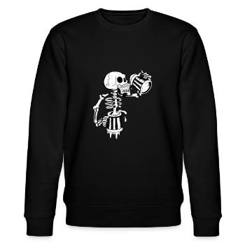 Immer durstig | Skelett | Dauertrinker - Stanley/Stella Unisex Bio-Sweatshirt CHANGER  - Schwarz - Vorne - Nik (191cm) & Marisol (170cm)