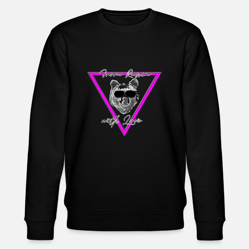 Russischer Bär retro - Stanley/Stella Unisex Bio-Sweatshirt CHANGER  - Schwarz
