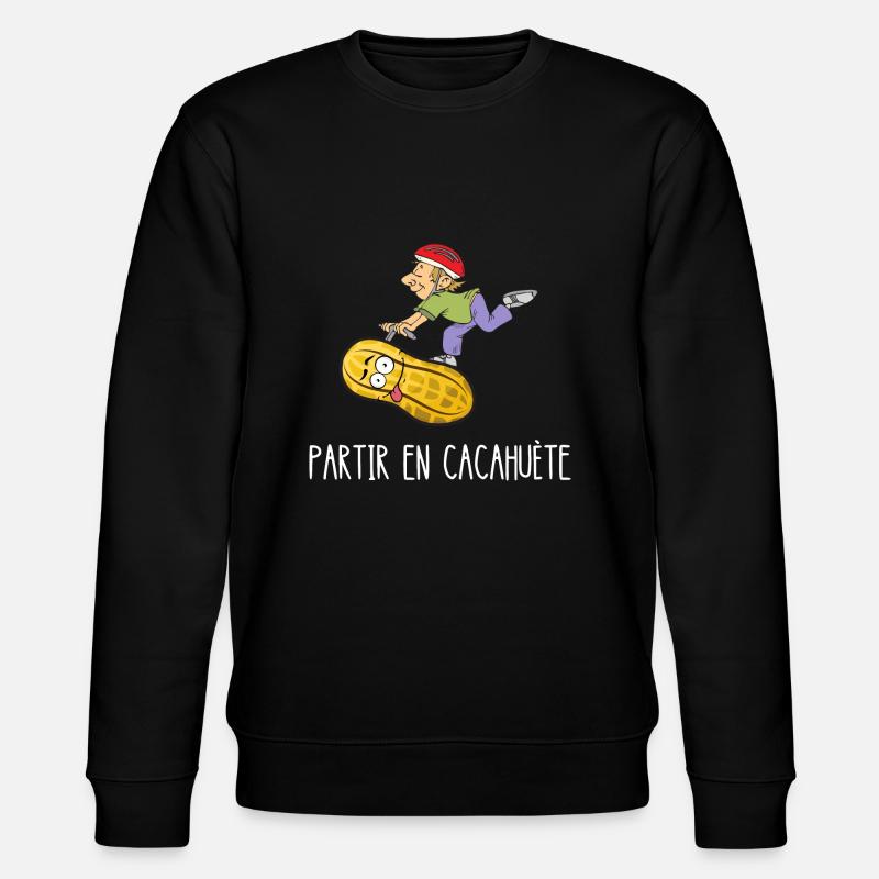 partir en cacahuète - Sweat bio CHANGER Stanley/Stella Unisexe - noir