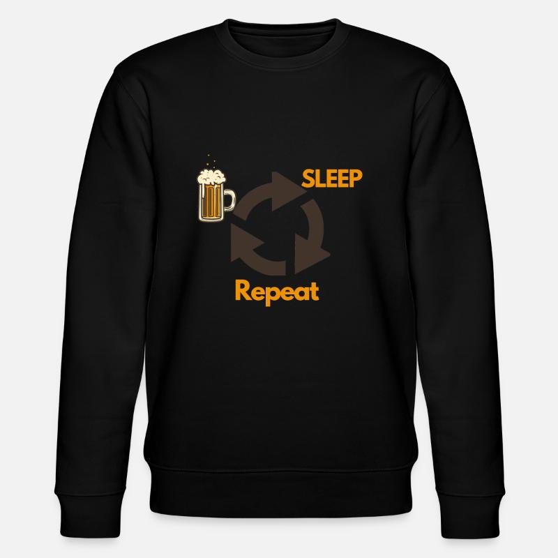 Drink ,Sleep, Repeat - Stanley/Stella Unisex Bio-Sweatshirt CHANGER - Schwarz
