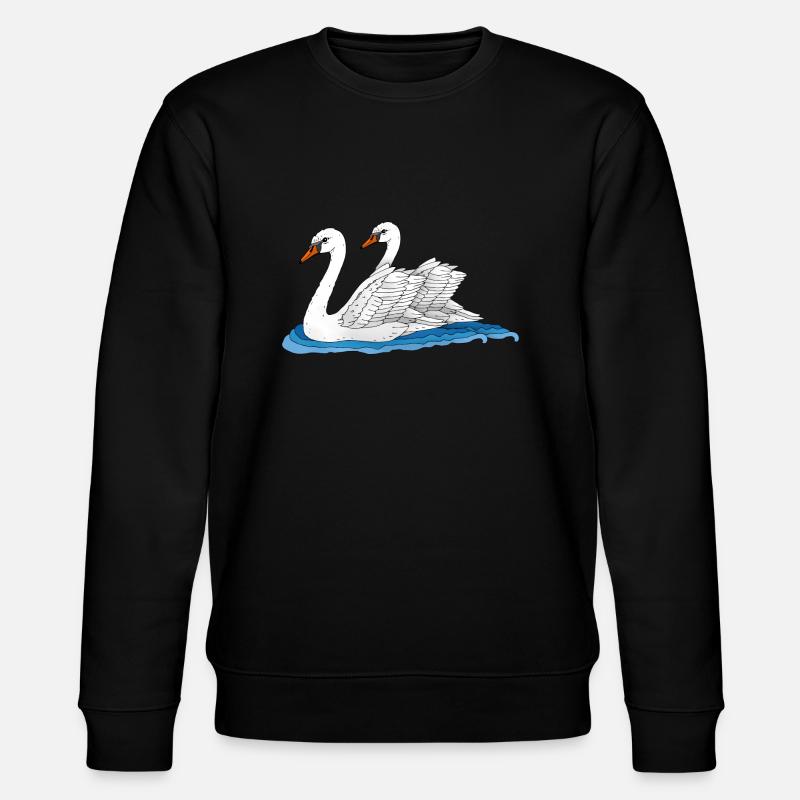 Oiseaux blancs - Sweat bio CHANGER Stanley/Stella Unisexe - noir