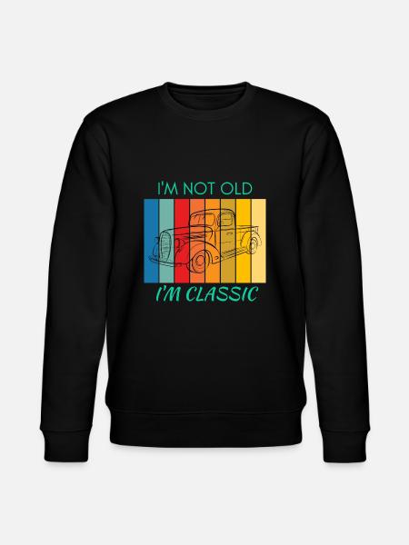 Retro Auto - Stanley/Stella Unisex Bio-Sweatshirt CHANGER  - Schwarz