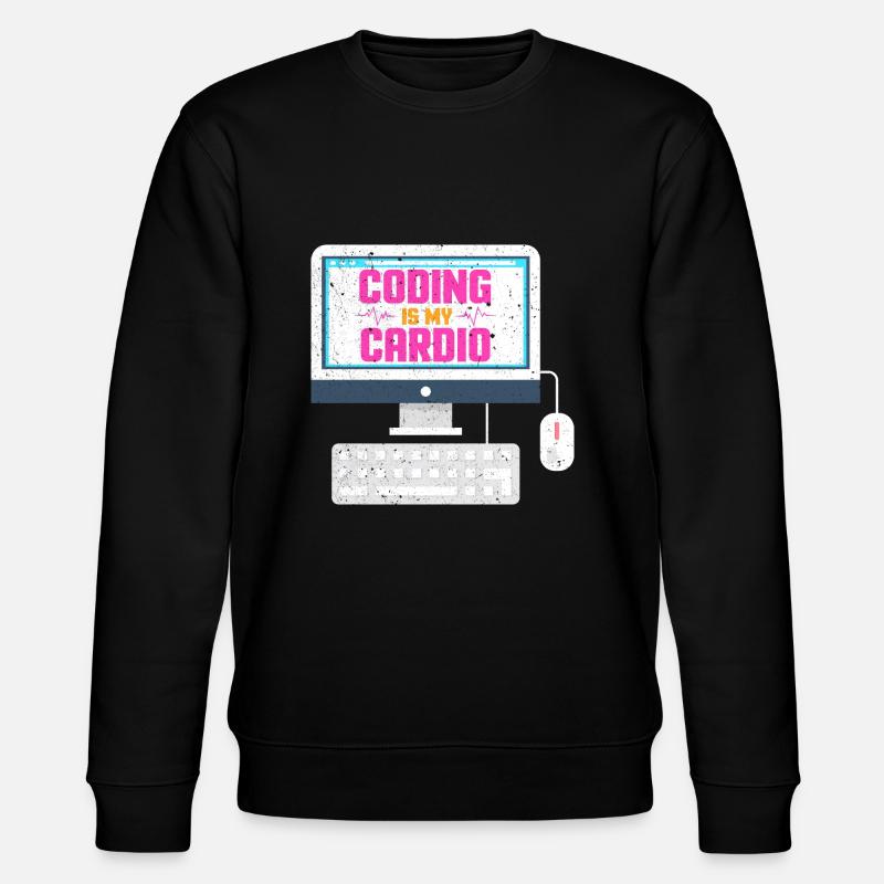 Coding is my cardio - Stanley/Stella Unisex Bio-Sweatshirt CHANGER  - Schwarz
