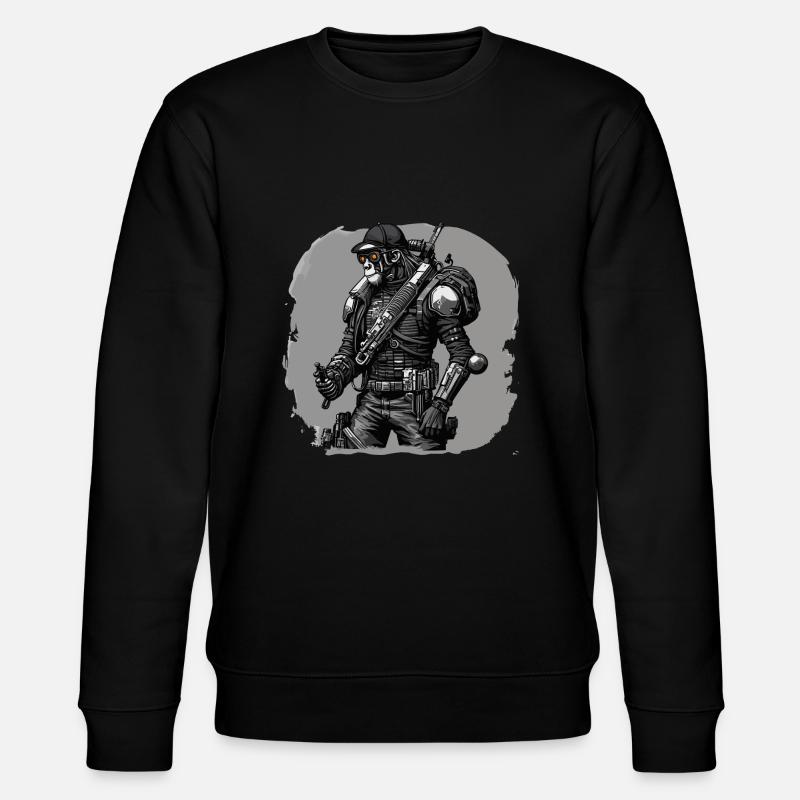Monkey rebel - Stanley/Stella CHANGER Unisex Organic Sweatshirt - black
