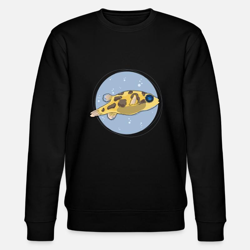 Pea Puffer ,puffer, kugelfisch - Stanley/Stella Unisex Bio-Sweatshirt CHANGER - Schwarz