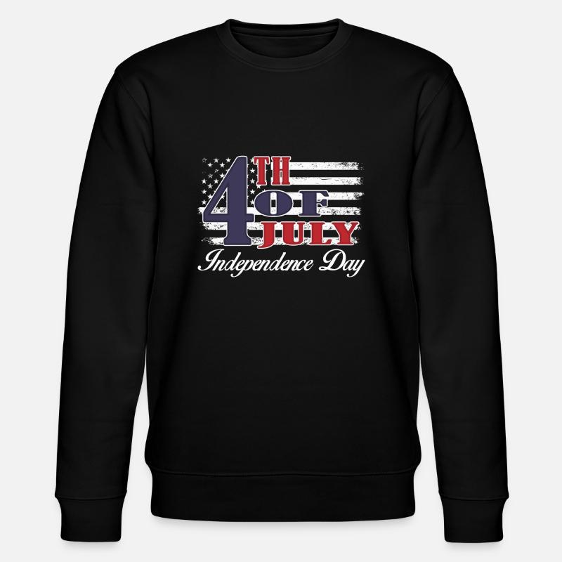 Independence Day - Stanley/Stella Unisex Bio-Sweatshirt CHANGER  - Schwarz